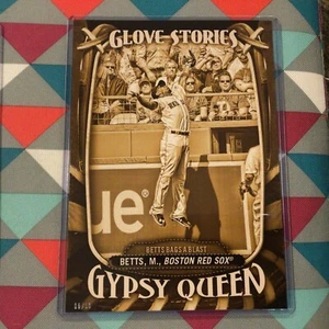 Mookie Betts red sox 05/10 made 2016 Topps Gypsy Queen Glove Stories Gold 5x7 - Picture 1 of 3