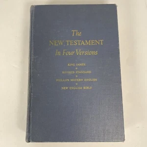 The New Testament In Four Versions Bible 1965 HC Christianity KJV RSV PME NEB - Picture 1 of 15