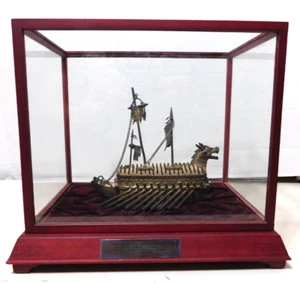 Lannan Gallery Cased Model of an Asian Warship Yi Dynasty Chinese Warship - Picture 1 of 21