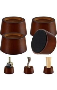 Wooden Furniture Risers 2 Inch Tapered Bed Set of 4 Heavy Duty Lifts for Table - Picture 1 of 7