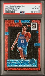 2022 Panini Donruss Optic #220 Ousmane Dieng Red Sparkle PSA 10 - Bild 1 von 2
