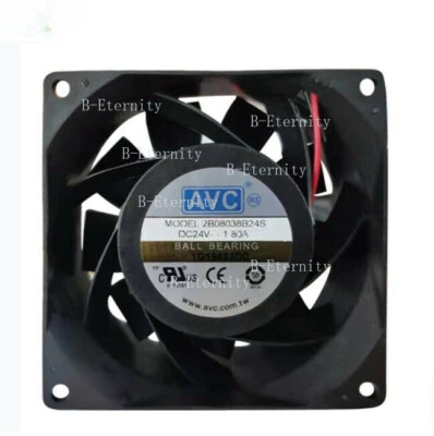 AVC 2B08038B24S DC 24V 1.80A 80*38MM 2wire Ball bearing CPU/Inverter Cooling Fan - Image 1 of 3