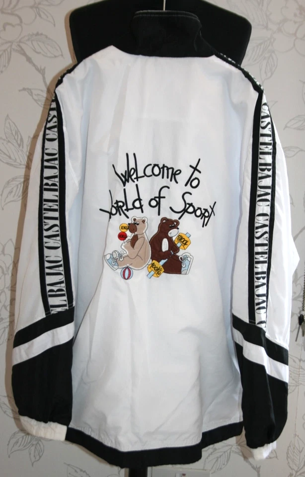 1990s VINTAGE CASTELBAJAC Jacket Windbreaker, Welcome to World of Sport White L. - Image 1 of 4