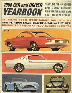 1965 Car and Driver Yearbook. Corvette, Mustang, Tiger, Jaguar, MGB, Dart, more - Imagen 1 de 2