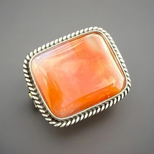Antique Victorian Scottish Silver Mounted Red Agate Square Pin/Brooch, C 1860 - Bild 1 von 5