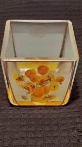 Candelabro votivo luz té vidrio vintage Goebel Artis Orbis V. van Gogh - Imagen 1 de 9