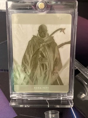 Boba Fett #19 1/1 Yellow Printing Plate - 2024 Topps Star Wars Masterwork 1 of 1 - Image 1 of 4