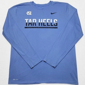 Nike Dri-Fit Carolina del Norte Tacones Alquitrán Azul Camisa Manga Larga Para Hombre GRANDE L - Imagen 1 de 6