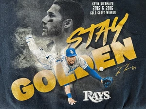 T-SHIRT TAMPA BAY RAYS #39 KIERMAIER 2015-16 "STAY GOLDEN" GLOVE WINNER Gr. L - Bild 1 von 2