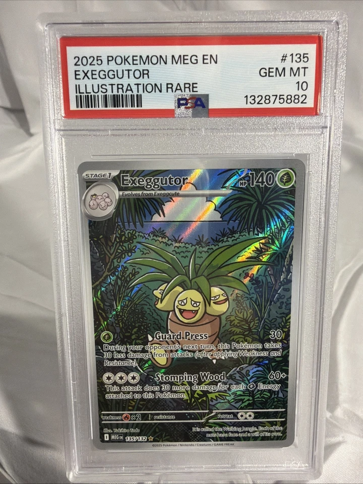2025 POKEMON MEG EN-MEGA EVOLUTION ILLUSTRATION RARE #135 EXEGGUTOR PSA 10 - Image 1 of 2