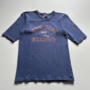 Vintage 80s New York Giants T-Shirt 3/4 Sleeve Champion Youth Sz Medium (10-12) - Picture 1 of 7