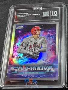 2022 Topps Cosmic Chrome Shohei Ohtani SUPERNOVA CASE HIT - TAG 10 GEM MINT - Picture 1 of 1