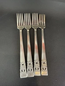 Oneida Community Coronation Silverplate 7 1/2” Dinner Fork Set Of 4 - Imagen 1 de 7