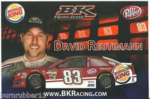 2013 DAVID REUTIMANN "DR PEPPER/ BURGER KING"83 NASCAR SPRINT CUP POSTCARD - Picture 1 of 1