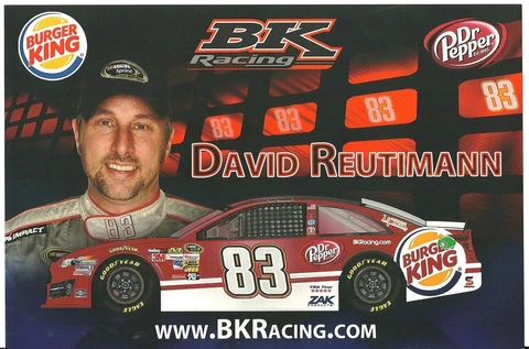 2013 DAVID REUTIMANN "DR PEPPER/ BURGER KING"83 NASCAR SPRINT CUP POSTCARD Cover