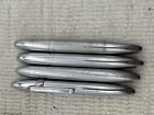 Lovely Lot Of 4X Various Vintage Fisher Space Ballpoint Pens - Steel
