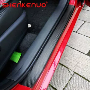 Accessories Car Stickers Carbon Fiber Vinyl Auto Threshold Anti Scratch Cover 4x - Picture 1 of 12