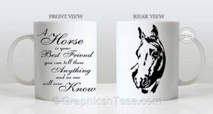 A Horse is Your Best Friend Quote for Horse Lovers Mug Tea Coffee Cup Ideal Gift - Picture 1 of 3