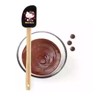 SiliconeZone Hello Kitty Spatula w/Wooden Handle (Black) Brand New w/Tags!! - Picture 1 of 4