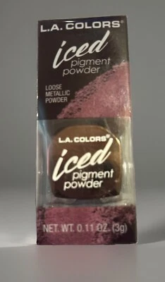 L.A. COLORS Iced Pigment Powder - Glisten CEP537A Loose Metallic Powder Make Up - Image 1 of 4