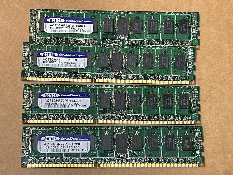 16GB ACTICA RAM 4 x 4GB DDR3-1333 REG ECC ACT4GHR72P8H1333H - Image 1 of 1
