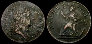 X025: 1723 High Grade Woods IRISH Halfpenny - circuló a principios de América, S.6601 - Imagen 1 de 3