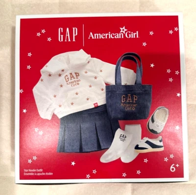 American Girl x GAP Star Hoodie Outfit skirt bag shoes for 18" dolls NEW in BOX! - Image 1 of 4
