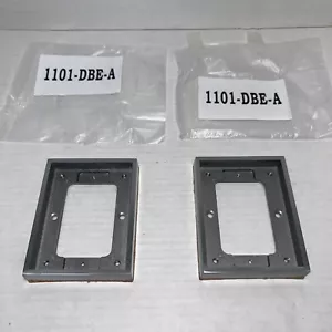 2) Lew Electric 1101-DBE-A Tile Flanges 1100 Series Floor Boxes Aluminum *2-Pack - Picture 1 of 7