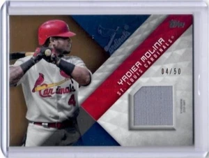 2018 Topps Series 1 Yadier Molina Major League Material Gold Jersey Card 04/50 - Picture 1 of 2