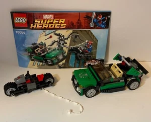 Lego Super Heroes #76004 Spider-Man Spider Cycle Chase Incl Instructions NO MFs - Picture 1 of 14