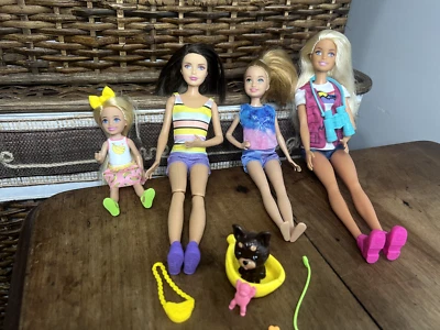 Lote de 4 bonecas Mattel Barbie Sisters - Stacie, Chelsea, Skipper, Barbie - Imagem 1 de 4