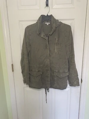 Женская армейская зеленая универсальная куртка на молнии James Perse с несколькими разъемами размер 2 - Изображение 1 из 3