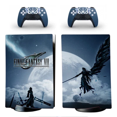 PS5 Disc Digital Console Anime Final Fantasy VII Cloud Skin Sticker Wrap Vinyl