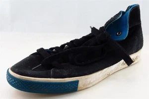 Converse All Star Fashion Sneakers Black Leather Men Shoes Size 9 Medium - Picture 1 of 6