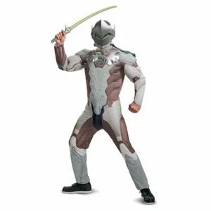 NEW Overwatch Genji Muscle Adult Costume Cosplay LICENSED - Picture 1 of 4