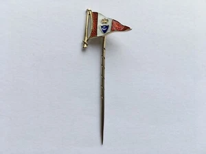 C1950s VINTAGE ROYAL PORTSMOUTH CORINTHIAN YACHT CLUB SILVER&ENAMEL STICK/TIEPIN - Picture 1 of 2