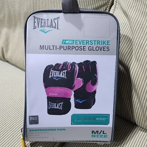 Everlast Everstrike Multi-Purpose Gloves Size Medium/Large, Color Pink/Black - Picture 1 of 4