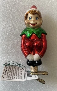 Antiguo Mundo Navidad NAVIDAD PIXIE con Clip Adorno de Vidrio (24154) con Etiqueta - Imagen 1 de 14