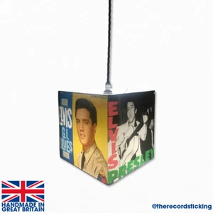 Handmade Elvis Presley Lamp or Ceiling Shade- 20x20cm- artwork, Canvas, jailhous - Picture 1 of 4