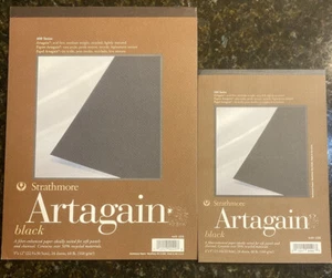 Strathmore ARTAGAIN 400 Series Black Paper Pad 9 x 12 & 6 x 9 2pk (see descript) - Picture 1 of 5