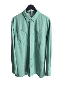 Camicia da pesca manica lunga verde uomo sportiva World Wide taglia L - Foto 1 di 11
