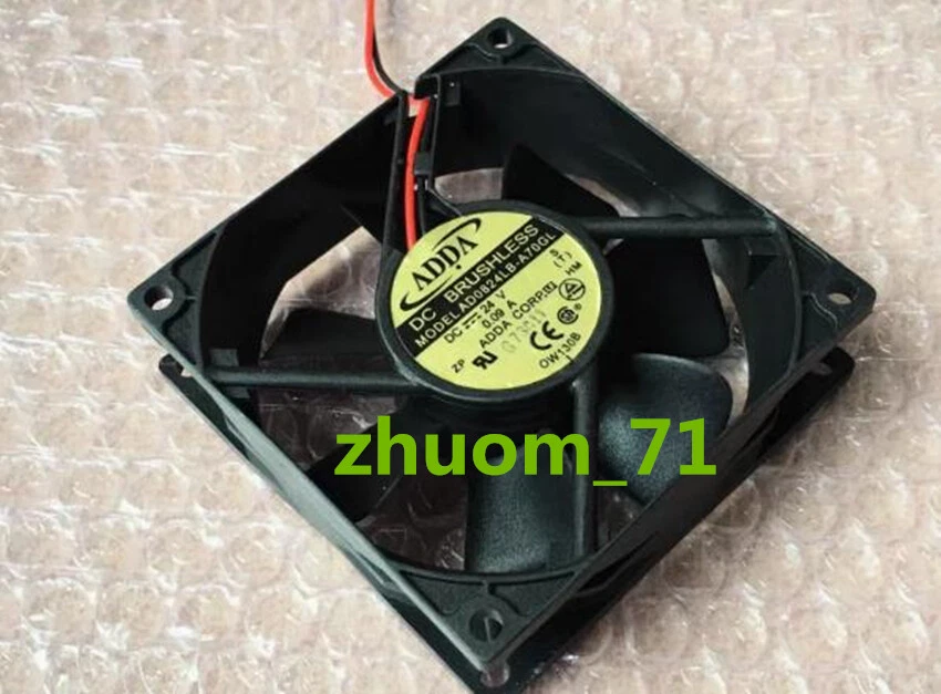 1PC ADDA AD0824LB-A70GL 8025 8CM 24V 0.09A 2-wire inverter cooling fan - Image 1 of 1