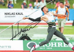 Niklas Kaul UH Leichtathletik Olympiade original Autogrammkarte 8000 E - Picture 1 of 2