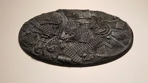 170X105mm XXL OVAL RESIN BASE - IMPERIAL KNIGHT TITAN RUSTY GRATES - Picture 1 of 10
