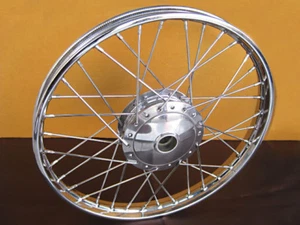 Fit HONDA C50 C65 C70 C90 CHROME WHEEL WITH STAINLESS SPOKE SET GRADE A #BI153# - Picture 1 of 1