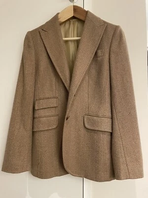 Kiton Vicuna Brown/Camel Herringbone 2 button Blazer Jacket 46R / 36R US - Image 1 of 4