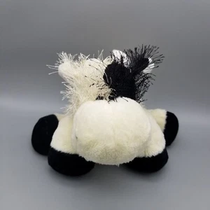 Webkinz Cow Plush Toy HM003 No Code Retired Fuzzy 7" Sitting Black and White - Picture 1 of 6