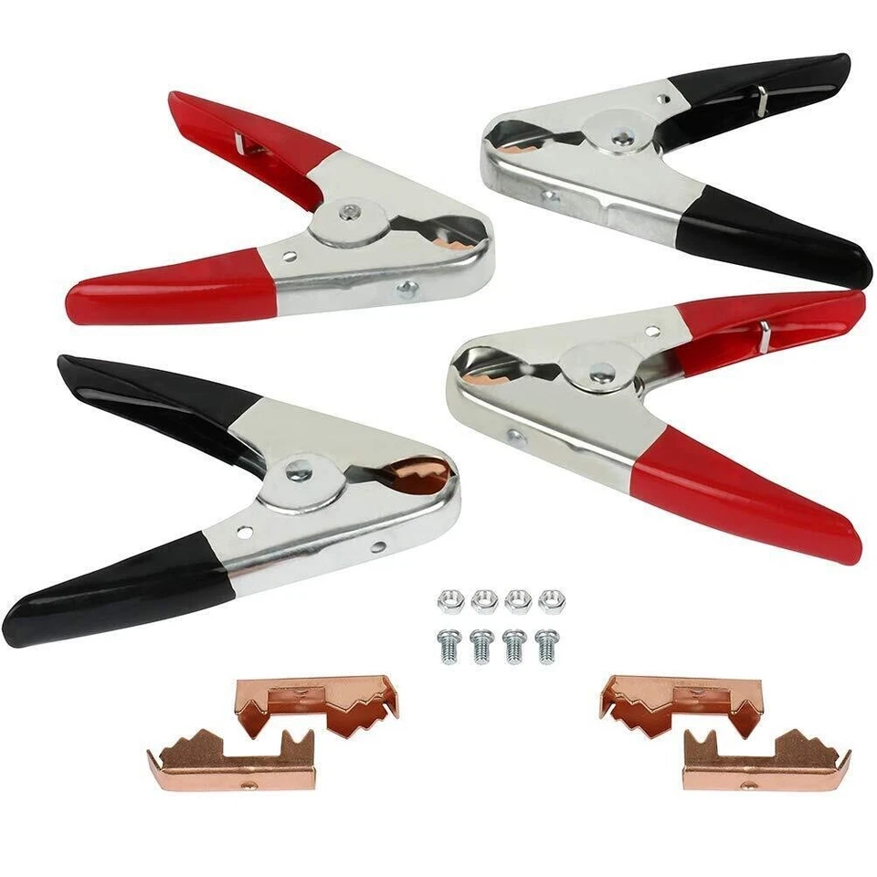 2 Pair Battery Booster Cable Parrot Clamps Heavy Duty 1100AMP Jumper Replacement - Image 1 of 1