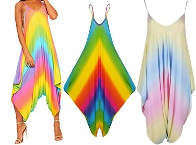 Pour Dames Cami à Lanière Sarouel Combinaison Taille Unique Compatible Avec 8-26 - Photo 1/2