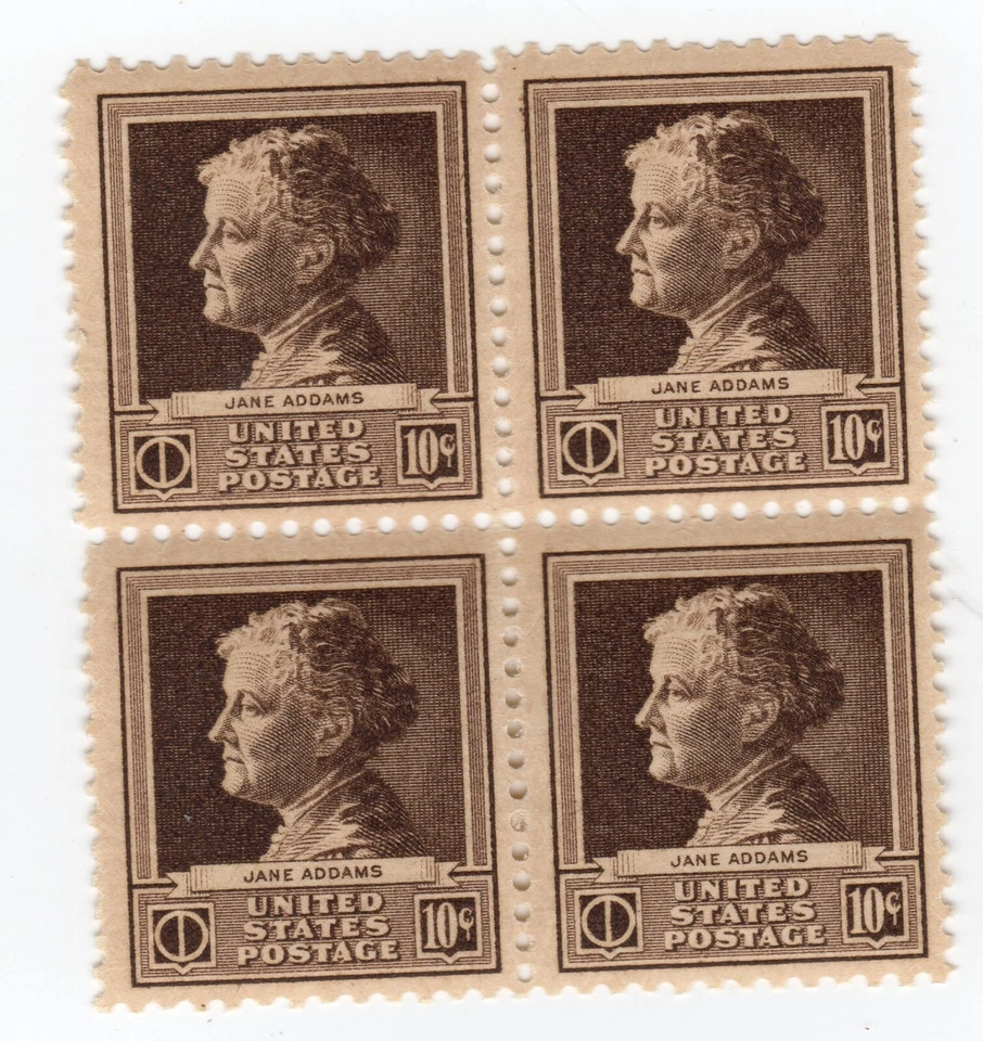 Scott #878 Jane Addams bloco de 4 selos - MNH - Imagem 1 de 1